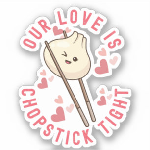 Sticker Notre Amour Est Chopstick Serré - Amour Drôle Asia