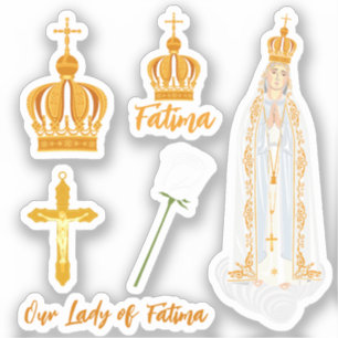 Sticker Notre-Dame de Fatima couronne