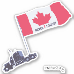 Sticker "N'oubliez jamais" Convoi canadien de camions Viny
