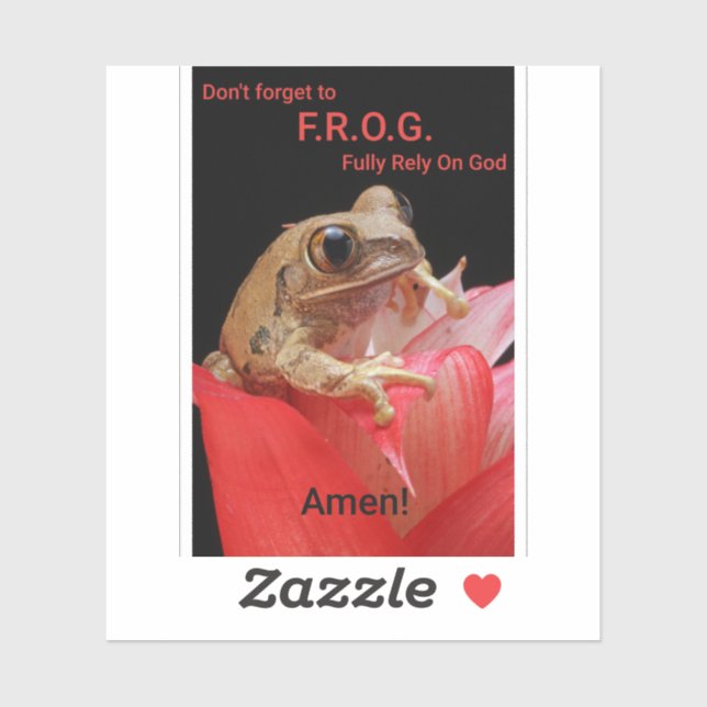 Sticker N'oubliez pas à F.R.O.G. Pleinement confiance sur  (Feuille)