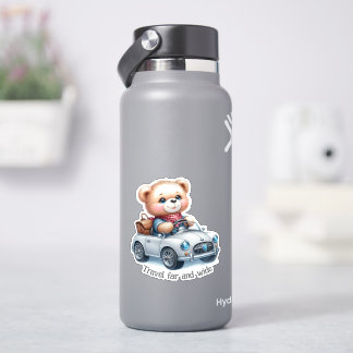Sticker Nounours conduisant une décapotable