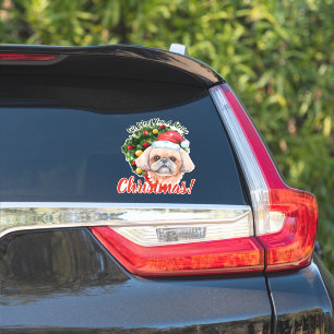 Sticker Nous Te Malheur Joyeux Noël Shih Tzu