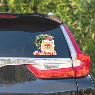 Sticker Nous Vous Malheur Joyeux Noël Poméranien