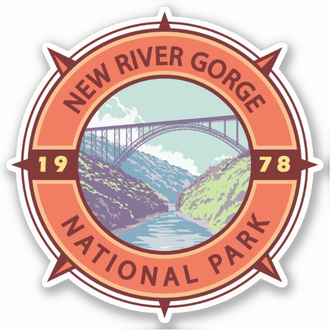 Sticker Nouveau Parc national de la Gorge-Nouvelle-rivière (Devant)