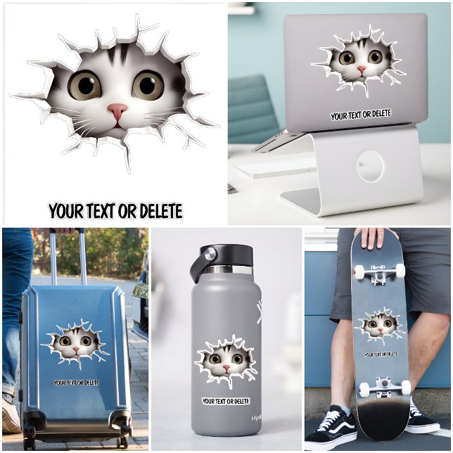 Sticker Nouveauté Perle Peeking Cute Cat Kitten (Créateur téléchargé)