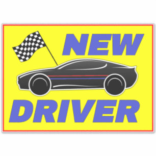 Sticker Nouvelle enseigne de conducteur moderne pour voitu