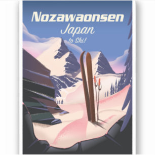 Sticker Nozawaonsen Japon pour skier