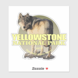 Sticker NP de Yellowstone (Loup)