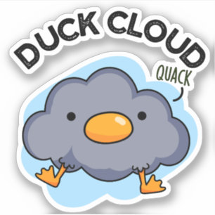 Sticker Nuage de canard amusant Plume météorologique