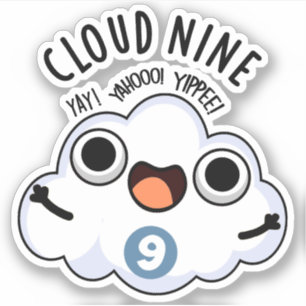 Sticker Nuage Neuf Funky Météo Pun