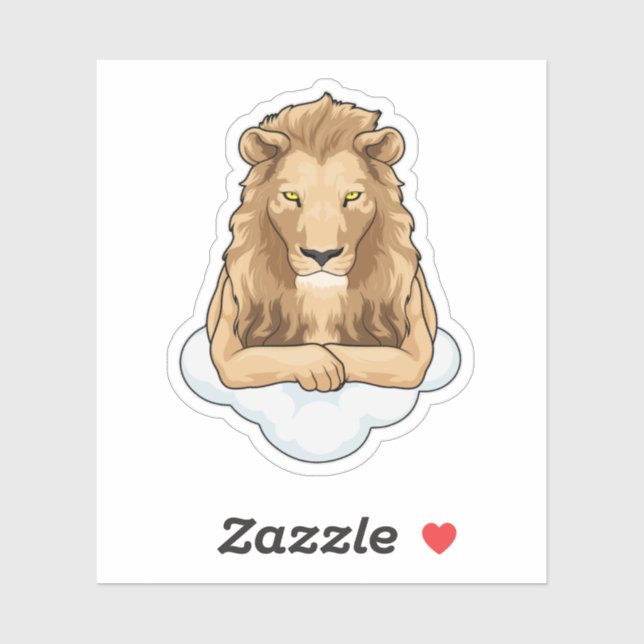 Sticker Nuages de Lion (Feuille)