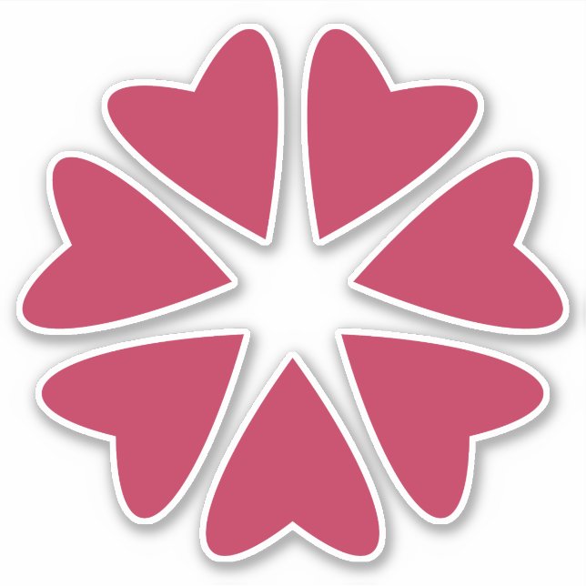 Sticker Nucléaire - magenta rouge - images coupées sur mes (Devant)
