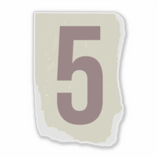 Sticker Number Magazine Ransom 5