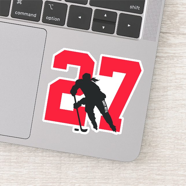 Sticker numérique du joueur de hockey sur mesure r (Détail)