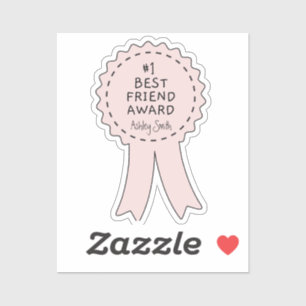 Sticker Numéro 1 prix du meilleur ami - Nom personnalisé