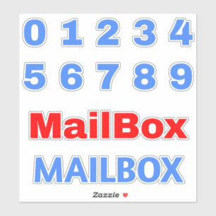 Sticker Numéro de boîte aux lettres 0 1 2 3 4 5 6 7 8 9