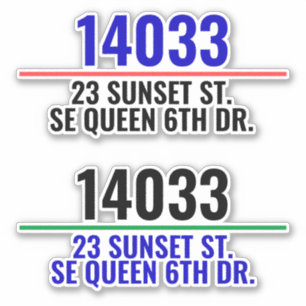 Sticker Numéro de boîte aux lettres d'adresse