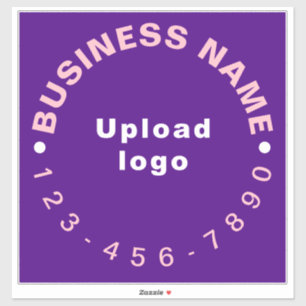 Sticker Numéro de téléphone d'affaires sur violet grand Ca