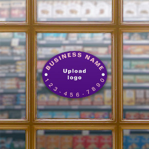 Sticker Numéro De Téléphone D'Entreprise Sur Violet Oval G