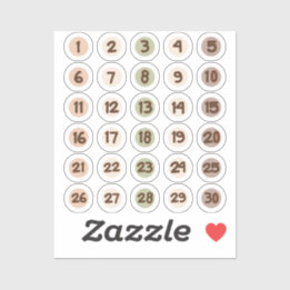 Sticker Numéro du planificateur de mois