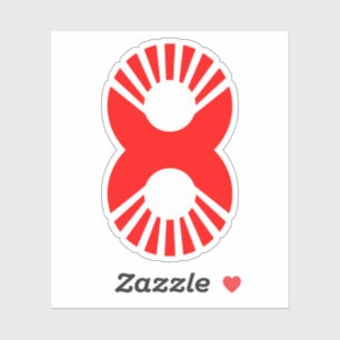 Sticker Numéro rouge 8