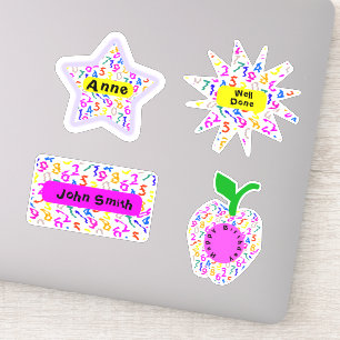 Sticker Numéros colorés personnalisées