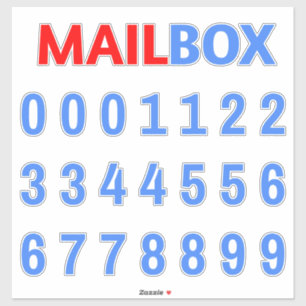 Sticker Numéros de boîte aux lettres - Simple