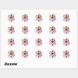 Sticker-Nutcracker Ballet-Whimsical Christmas Runder Aufkleber