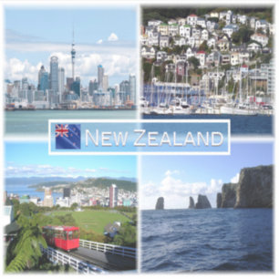 Sticker NZ Auckland Skyline - Wellington panorama -