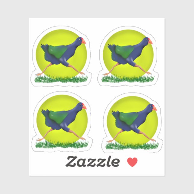 Sticker NZ BIRD Takahe (Feuille)
