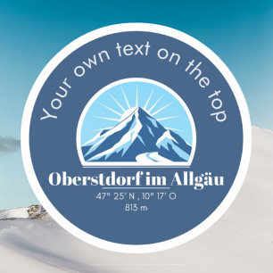 Sticker Oberstdorf Allemagne décor souvenir de montagne