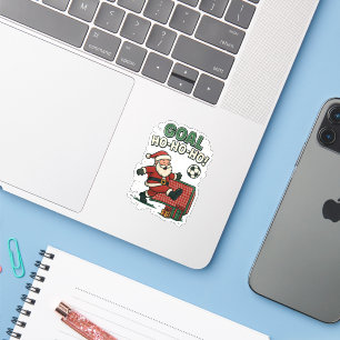 Sticker Objectif de football père Noël - Drôle bâton de fo