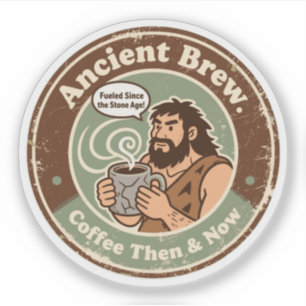 Sticker Obtention De Caféine Préhistorique Depuis Les Temp