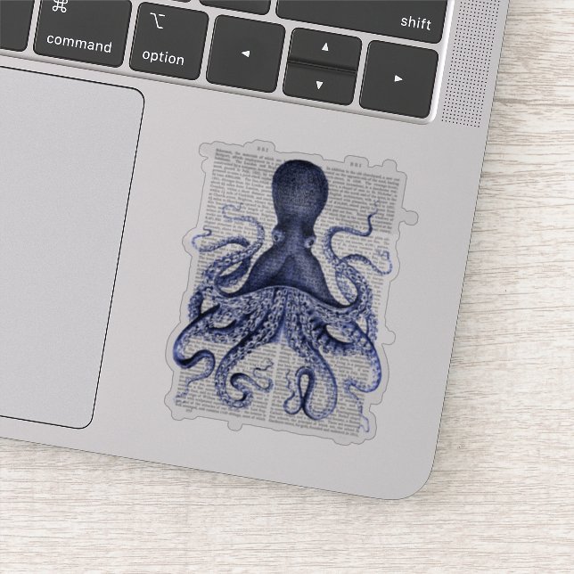 Sticker Octopus bleu (Détail)