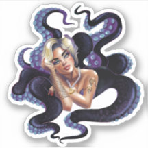 Sticker Octopus de la déesse de beauté