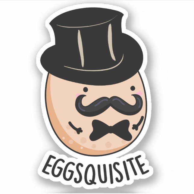 Sticker Oeufs exquis Funny Exquis Pun d'Oeuf (Devant)