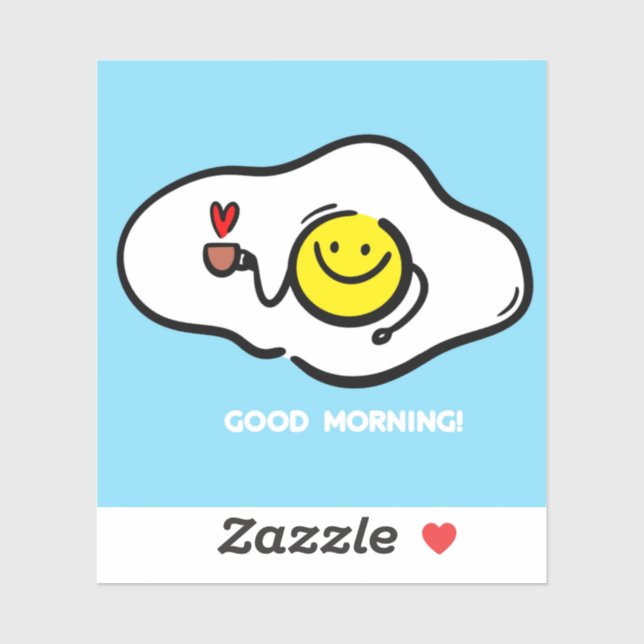 Sticker OEufs frits le matin (Feuille)