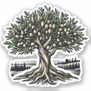 Sticker Oeuvre Abstraite d'art esthétique Falastin Olive T