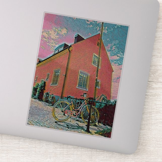 Sticker OEuvre cyclable rétro (Détail)