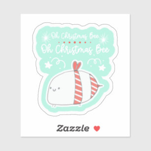 Sticker Oh Christmas Bee Holiday Honeybee