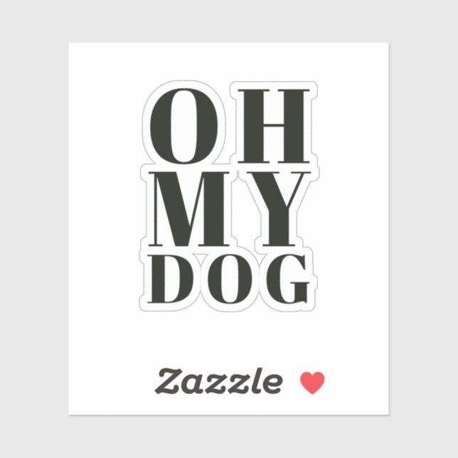 Sticker Oh mon chien (Feuille)