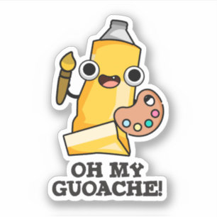 Sticker Oh My Guoache Funny Artiste Peinture Pun