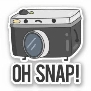 Sticker Oh Snap Funny Caméra Pun