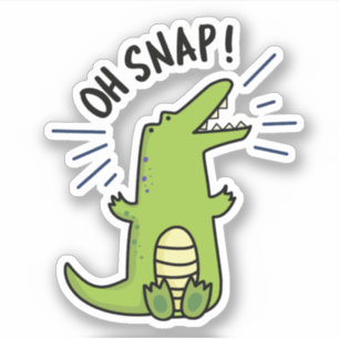 Sticker Oh Snap Funny Snapping Crocodile Pun