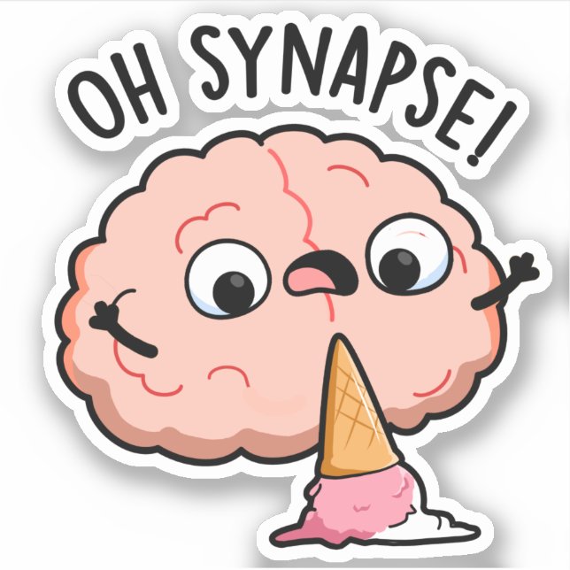 Sticker Oh Synapse Funny Cerveau Pun (Devant)