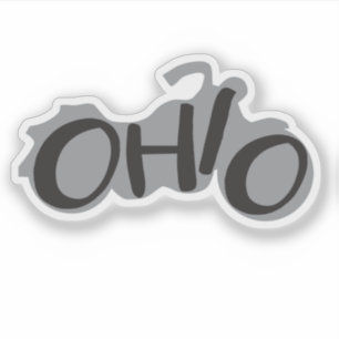 Sticker Ohio Motorcycle conception moto avec nom d'état