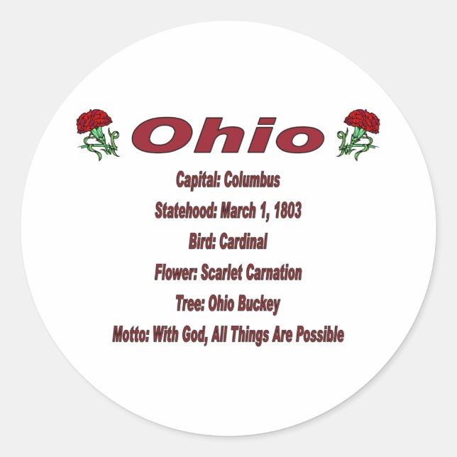 Sticker Ohio State Info (Devant)