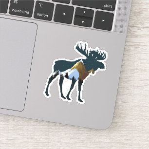 Sticker Oie de la forêt nocturne
