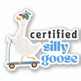 Sticker Oie soie certifiée - Casquette d'hélice mignonne d