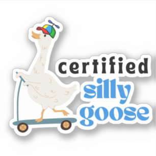 Sticker Oie soie certifiée - Casquette d'hélice mignonne d